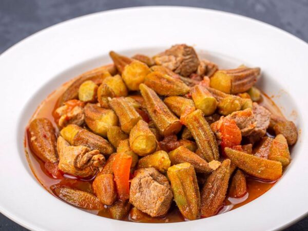 Okra with Lamb Saute